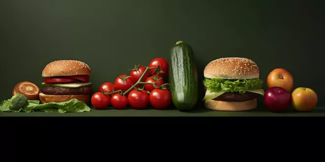 Burger with wegitables