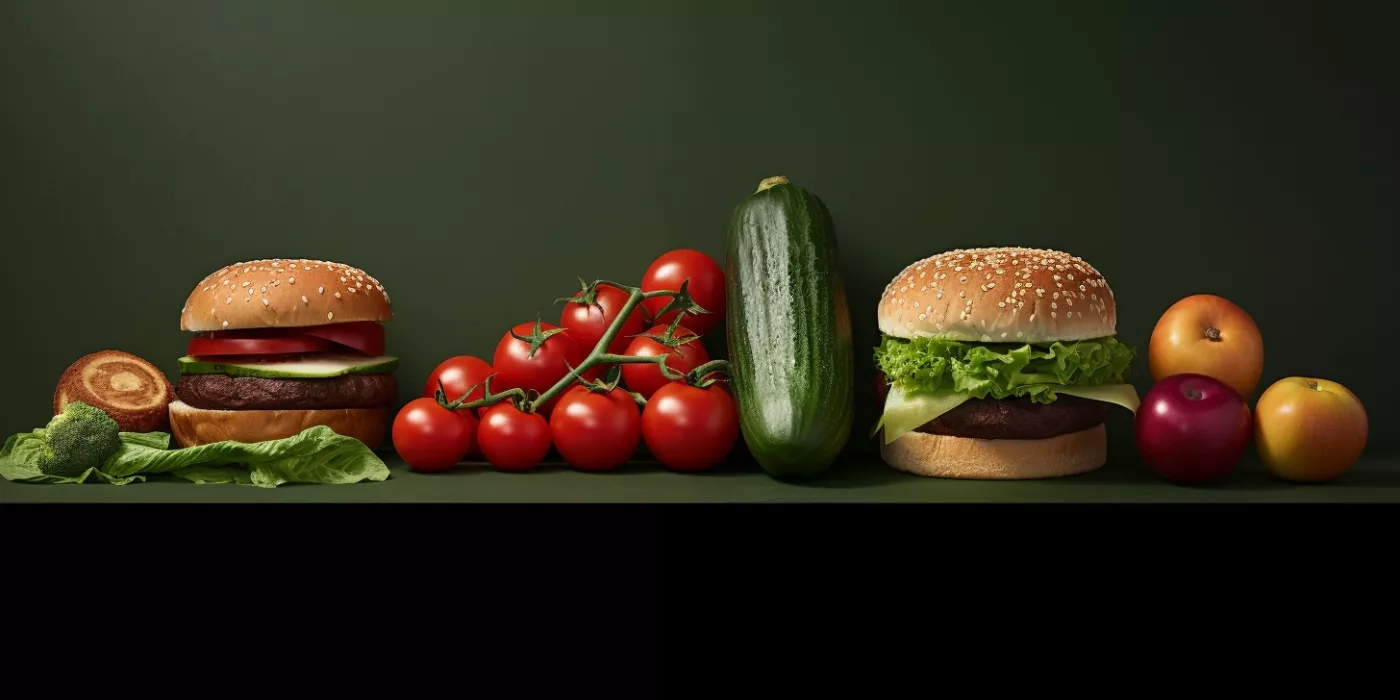 Burger with wegitables