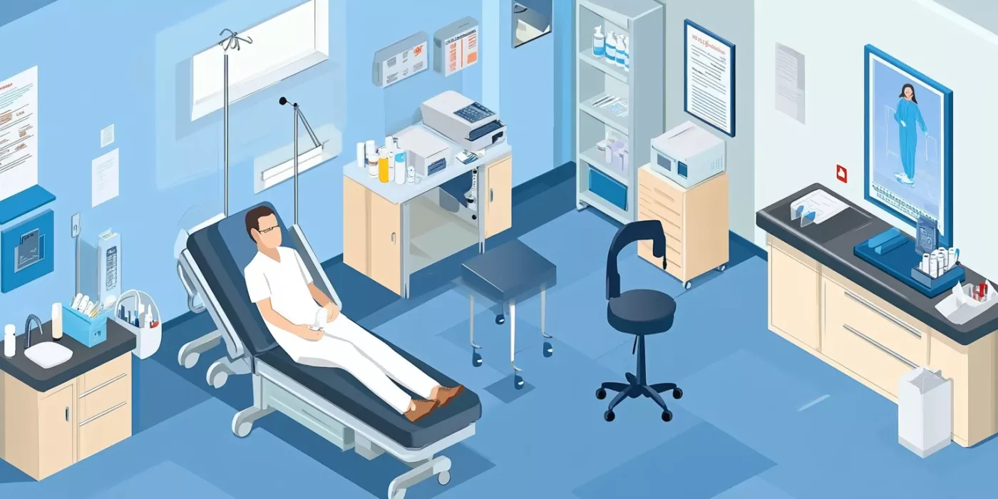In-article image of a patient undergoing an allergy test in a clinic