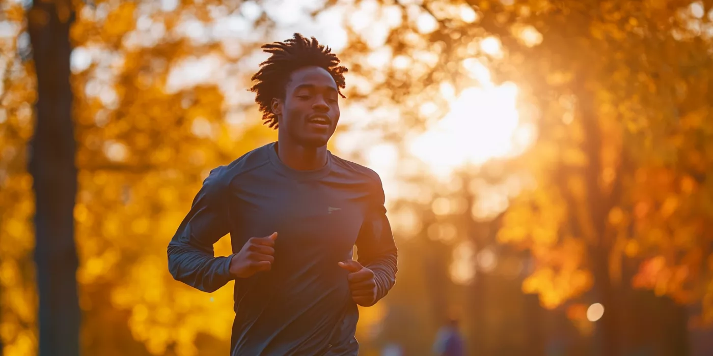 Person running outdoors for cardio exercise