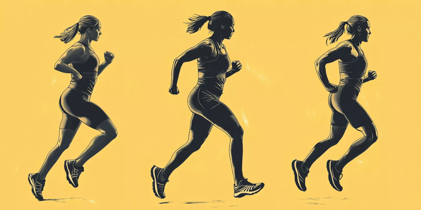 Different exercises in a HIIT cardio session such as sprints and jump squats