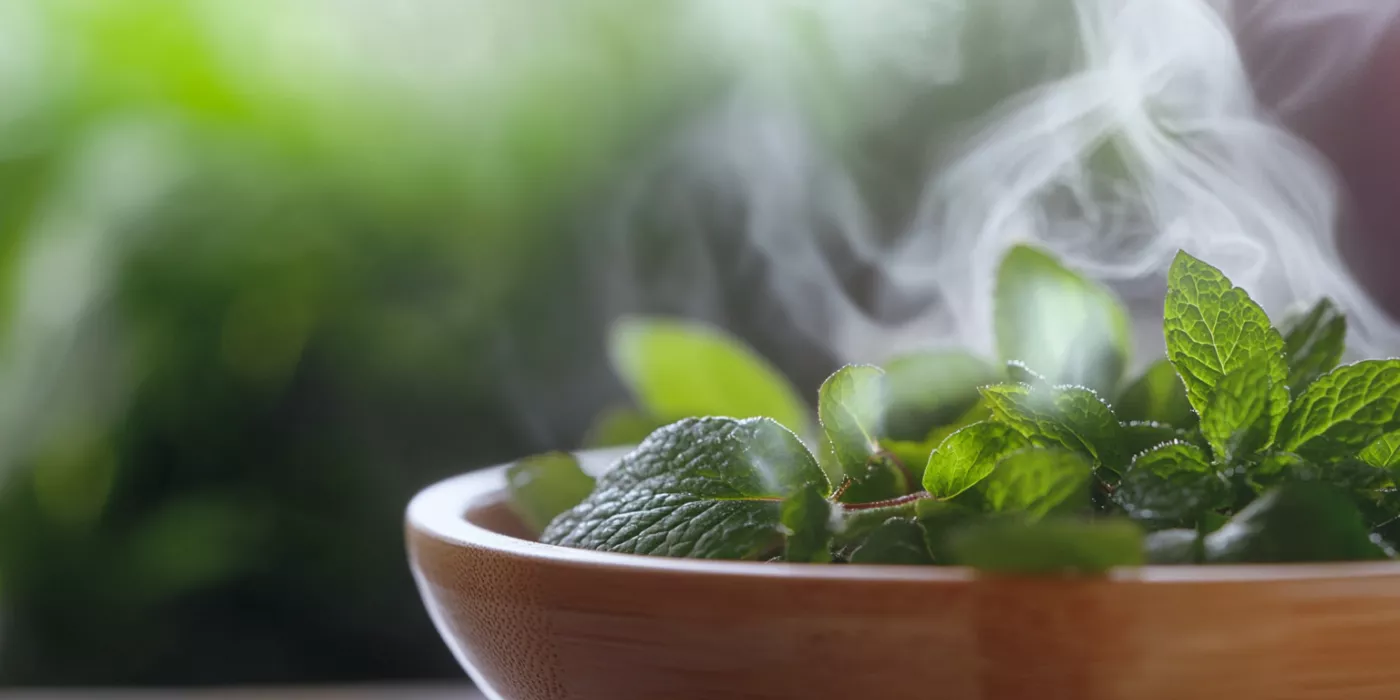 Herbal steam inhalation for relieving chest pain caused by cough