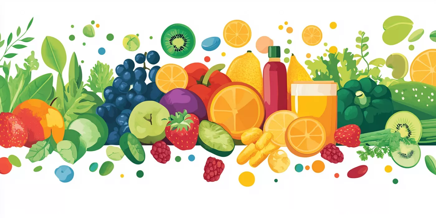 Vitamins, minerals, and food sources, promoting awareness of micronutrients and their health benefits.