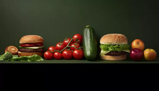 Burger with wegitables