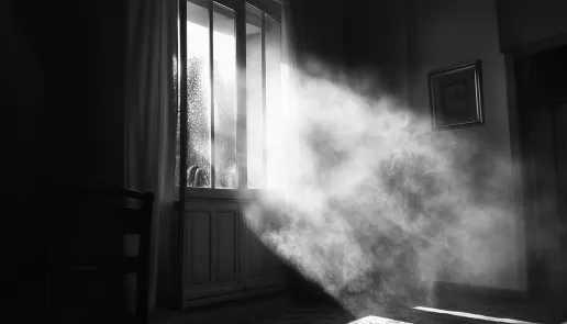 dust in the air in the apartment