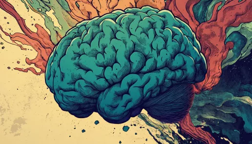 ADHD brain pathways illustration highlighting dopamine's role in focus and attention