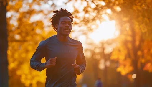 Person running outdoors for cardio exercise