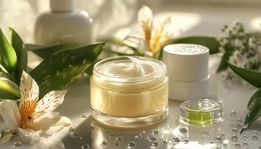 Luxurious skincare moisturizers with natural ingredients, highlighting hydration and glowing skin care routines.